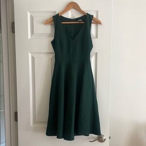 Lulu's Green A-Line V-Neck Dress
